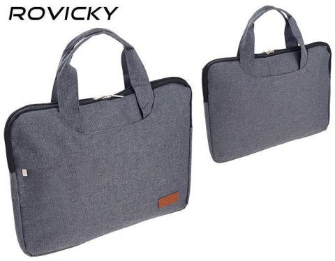 Szara Torba Laptopowa Do Pracy Na Uczelnię Duża Lekka Unisex Rovicky Nb0958