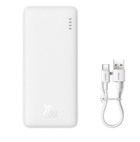 POWERBANK BASEUS AIRPOW 20W 10000mah PLUS KABEL USB-C 30cm BIAŁY