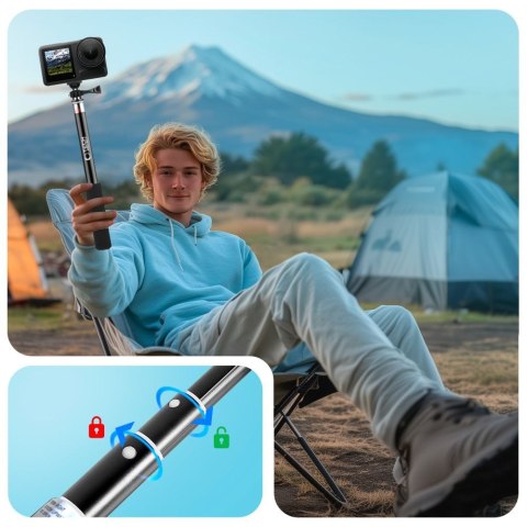 TECH-PROTECT MONOPAD SELFIESTICK GOPRO/ DJI BLACK GA100