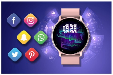 SMARTWATCH UNISEX GRAVITY GT1-1 - PULSOMETR, WŁASNE TARCZE (sg015a)