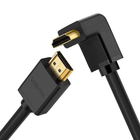 Ugreen kątowy kabel HDMI 90° 1m czarny HD103