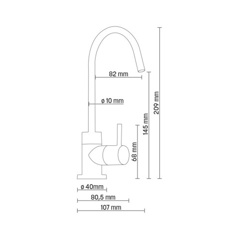 System filtrujący wodę kranową Dafi Flow Comfort D-1 z baterią ALTO (czarna)