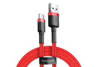 Kabel Baseus Cafule CATKLF-A09 (USB 2.0 - USB typu C ; 0,50m; kolor czerwony)