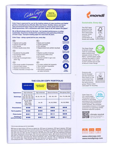 Papier ksero biurowy Laser Color Copy 8687A20 (A4; 200g/m2; 250 szt.; Satynowy)