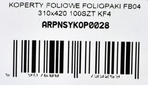 KOPERTY FOLIOWE FOLIOPAKI FB03 260X350 100SZT KF3