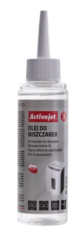 Olej do niszczarek Activejet ASO-125 125ml