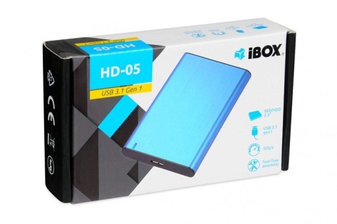 OBUDOWA I-BOX HD-05 ZEW 2,5" USB 3.1 GEN.1 BLUE