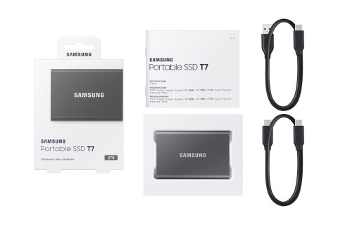 Dysk Samsung SSD T7 Portable 2TB MU-PC2T0T/WW szary