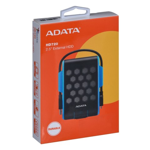 Dysk zewnętrzny HDD ADATA HD720 (2TB; 2.5"; USB 3.2; niebieski)