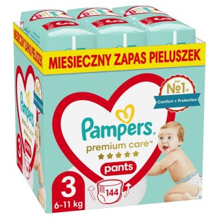 Pieluchy PAMPERS Premium PANTS MTH rozm 3 (6-11kg) 144szt