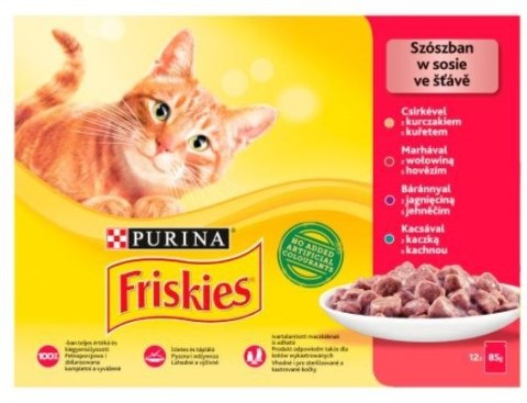 Friskies Mix mięsny - mokra karma dla kota - 12 x 85 g