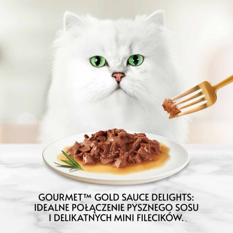 Gourmet Gold Sauce Delight z wołowiną - mokra karma dla kota - puszka - 85 g