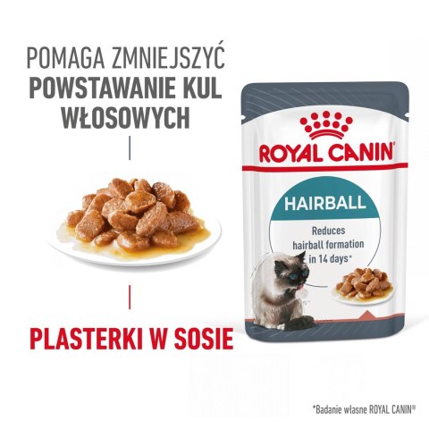 ROYAL CANIN FCN Hairball Care w sosie - mokra karma dla kota dorosłego - 12x85g