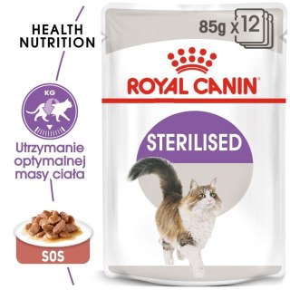 ROYAL CANIN FHN Sterilised w sosie - mokra karma dla kota dorosłego - 12x85g