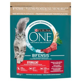 PURINA One Bifensis Sterilcat Wołowina - sucha karma dla kota - 800 g